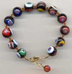 Traditional Millefiori, 12mm Round Bracelet